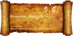 Veverka Gusztáv névjegykártya