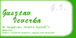 gusztav veverka business card